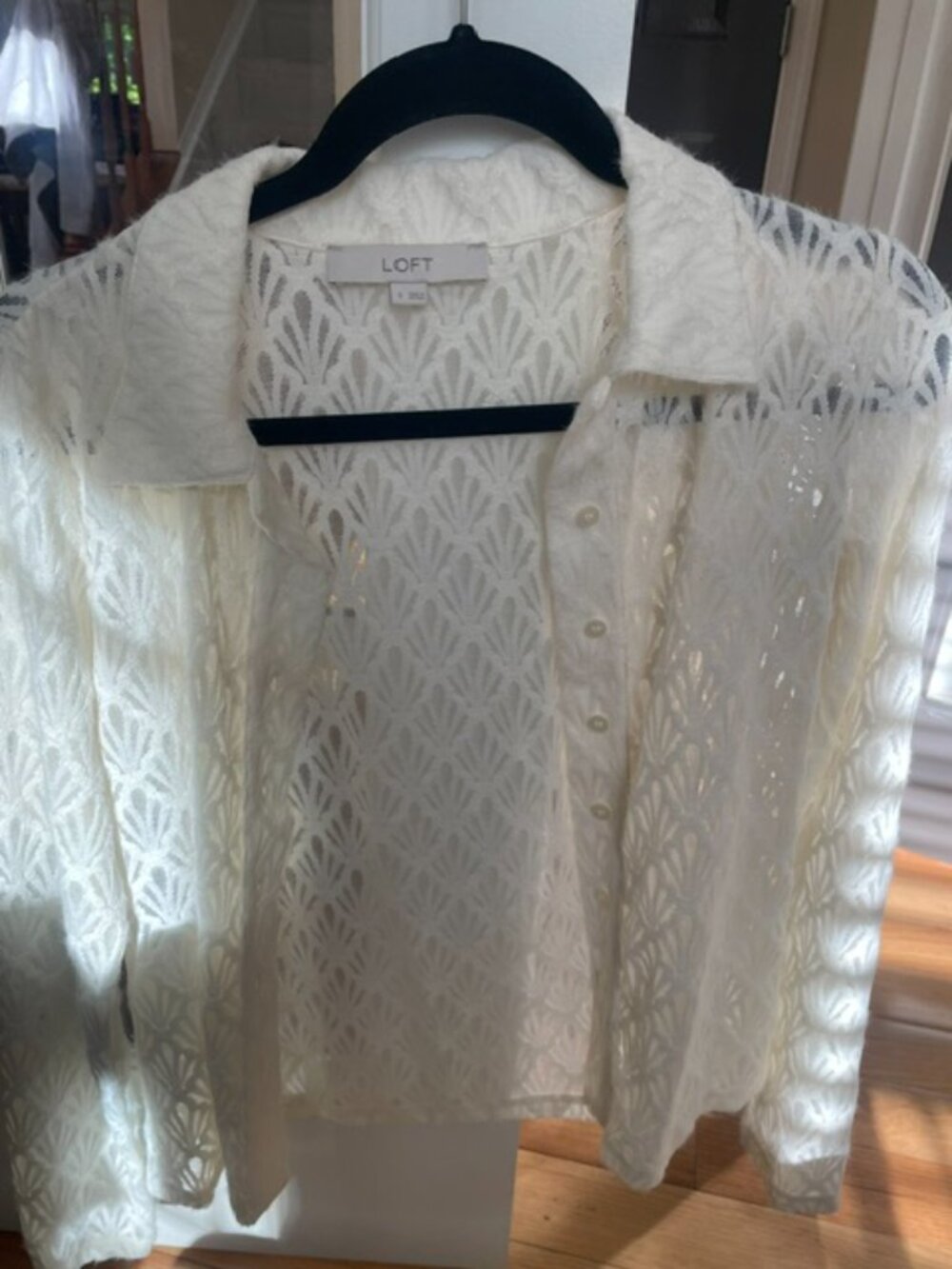 Loft Lace Button down blouse - Picture 4 of 5